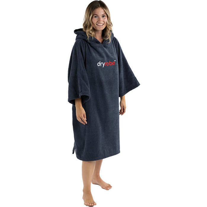 2024 Dryrobe Toalla Con Capucha De Algodn Orgnico Cambio Robe V3 DOCTV3 - Navy / Blue